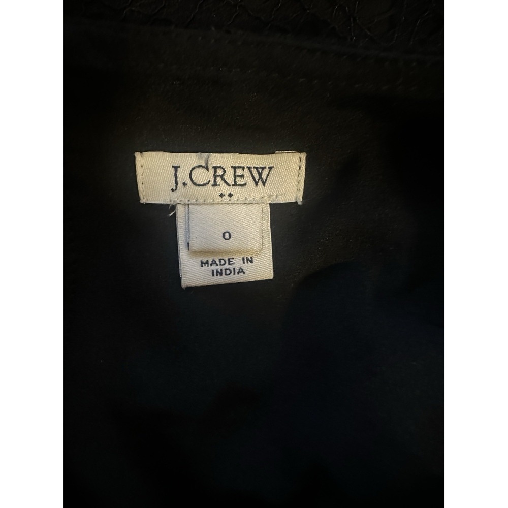 J.Crew Factory Black Lace Mini Shift Dress Women's Sz: 0 - Picture 2 of 5